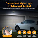 LUTEC 84W 9500LM LED Security Light Motion Sensor Outdoor Lights with Night Light, 4 Head LED Flood Lights Outdoor 5000K Daylight, IP65 Waterproof, Motion Detected Lights for Outside (Black) by GreenHaven Gardens