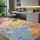 Kelarea Living Room Rug, 5x7 Modern Abstract Washable Rugs, Colorful Non Slip Low Pile Carpet, Stain Resistant Rugs for Bedroom, Dining Room, Nursery, Home Office by TinyTreasures Baby Boutique