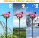 LimeHill Wind Spinner for Garden and Yard - Large Metal Kinetic Wind Sculptures Yard Art Outdoor (Burgundy 2) by GreenHaven Gardens