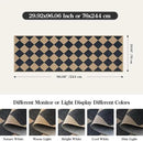 Lahome Checkered Easy Jute Runner Rug, 2x8 Hallway Kitchen Runner Rug Non Slip Washable Outdoor Carpet for Entryway Indoor, Checkerboard Black Indoor Outdoor Carpet for Hallway 8ft Entry by CozyNest Decor