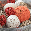 ANDALUCA Decorative Balls Bag Bowl Filler Home Decor (Orange) by CozyNest Decor