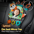 Car Seat Toy, Baby Car Mirror Toy for Rear Facing, Travel Baby Activity Center with Hanging Engaging Toys for Infants Babies 0-6-12-18 Months Boy Girl by TinyTreasures Baby Boutique