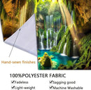 BSFHH Nature Tapestry Forest Tree Sea Cave Wall Hanging, Stream Through Rainforest Landscape Wall Art Tapestry for Bedroom Living room (Cave Waterfall, 110" × 87", Unframed) by CozyNest Decor