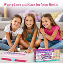 Friendship Bracelet Making Kit with Storage Box,DIY String Bracelet Arts and Craft for Girls Aged 8-12,Kids' Travel Activity Toy Set,Easter Birthday Gifts for Ages 6 7 8 9 10 11 12 Year Old Red by TinyTreasures Baby Boutique