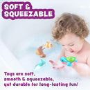 Tub Works® Marine™ Mold Free Bath Toys, 6 Pack | Sealed, No Hole Bath Toys Design Keeps Moisture Out | Soft, Squeezable & Float on Water | Easy-Grip Baby & Toddler Bath Toy Set | Great Baby Pool Toys by TinyTreasures Baby Boutique