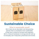 ECR4Kids Play Kitchen Stove, Wooden Playset, Natural by TinyTreasures Baby Boutique