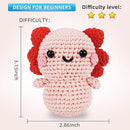 WaldyWop Crochet Kit for Beginners Kids, Wobbles Crochet Animal Kit, Complete Starter Knitting Set w/Step-by-Step Video Tutorials, Easy Yarn (Extra 40%), Hook - DIY Craft Kits, Gifts for Girls Teen by TinyTreasures Baby Boutique