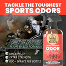 Uncle Todd’s Odor Stomp Sports Equipment Odor Eliminator Spray - Extra Strength Enzyme-Powered Deodorizer for Football, Hockey, Gym Bags, and Athletic Gear - Bamboo Blitz Scent - 16 oz by CozyNest Decor