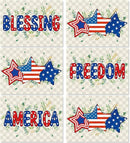 Veterans Day Placemats Set of 6 4th of July Patriotic American Flag Stars Plastic Table Mats Eucalyptus Election Day Memorial Place Mats Table Decoration for Indoor Outdoor Party Kitchen Dining by CozyNest Decor