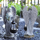 Solar Angel Outdoor Garden Decor Statues – 13.2 inches Solar Outdoor Sculptures for Outside Yard Art Patio Balcony Front Lawn Ornaments Gifts for Mom Grandma Women by GreenHaven Gardens