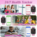 Smart Watch for Kids 1.85" with Fitness Tracker, Sleep Monitor, 22/100+ Sport Modes, DIY Dial, IP68 Waterproof, Step Counter, Heart Rate, Camera, with/Without APP, Gift for 3-12 Years Old Girls by TinyTreasures Baby Boutique