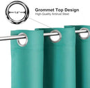 ChrisDowa Grommet Room Darkening Curtains for Bedroom and Living Room - 2 Panels Set Thermal Insulated Blackout Curtains (Teal, 52W x 84L) by CozyNest Decor