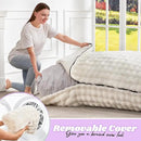 Hobestluk 3 in 1 Bean Bag Chair Giant Bean Bag Chairs for Adults with Bubble Cover Convertible Bean Bag Floor Cushion with Machine Washable Cover for Living Room (Bubble White) by CozyNest Decor