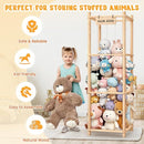 Stuffed Animal Storage & Organizer, Wooden Cute Zoo Toy Holder for Toddler Rooms, Playrooms & Bedrooms by TinyTreasures Baby Boutique