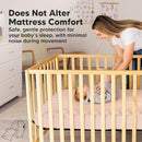 Waterproof Crib Mattress Protector Cover Fitted - 2-Pack Quiet Baby Crib Mattress Pad Sheets, 52" x 28" Soft Quilted Cotton Baby Sheet, Machine Washable, Easy Fit, Durable (Mist Rose/Mavy) by TinyTreasures Baby Boutique