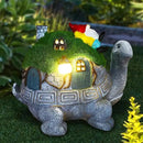 Turtle Solar Light Outdoor Garden Solar Turtle House Light Cute Turtle Garden Statue for Outdoor, Lawn Turtle with Gnome Statues Solar Light, Unique Gifts for Kindred Friend Yard Patio Decor by GreenHaven Gardens