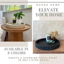 OAKOA Concrete Black Tray for Coffee Table - Round Black Decorative Tray for Table Decor - Bandejas Decorativas para La Sala - Coffee Table Centerpiece by CozyNest Decor