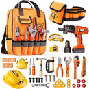 36Pcs Kids Tool Set, Toddler Tool Construction Toys with Belt & Electronic Drill for Boys Girls 3-5, Sturdy Tool Bag Suitable for Outdoor Use by TinyTreasures Baby Boutique
