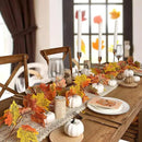 DearHouse 2 Pack Fall Garland Maple Leaf, 5.9Ft/Piece Hanging Vine Garland Artificial Autumn Foliage Garland Thanksgiving Decor for Home Wedding Fireplace Party Christmas (Light Green) by CozyNest Decor