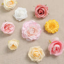 Artificial Flower Assortment for DIY Centerpiece Arrangement Wedding Hand Bouquet Flower Bouquet Centerpiece Arrangement Party Baby Shower Home Decoration (Pink Yellow) by GreenHaven Gardens