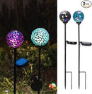 VCUTEKA Solar Garden Decorative Lights Outdoor, Mosaic Solar Light Waterproof LED Pathway Stake Light for Landscape Patio Yard Deck Walkway Decoration, 2 Pack （Blue&Purple） by GreenHaven Gardens