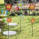 3 Pcs Sunflower＆Butterly＆Ladybug＆Dragonfly Decorative Garden Stakes,23.5 in Metal Sunflower Yard Art for Outside Decor,Spring Outdoor Decor for Mom,Women,Grandma by CozyNest Decor