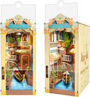 Rolife DIY Book Nook Kit for Adults, Miniature Dollhouse Booknook Kit, 3D Wooden Puzzle Creative Decorative Bookends Bookshelf Diorama Insert Crafts Hobbies Gifts (Romantic Venice) by TinyTreasures Baby Boutique