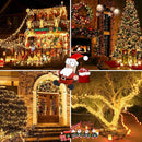 EEW 4-Pack Solar String Lights Outdoor, 400 LED 132FT Solar Christmas Lights with 8 Lighting Modes, Waterproof Green Wire Solar Tree Lights for OutsideXmas Wedding Party Garden Decoration (Warm White) by GreenHaven Gardens