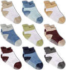 Zaples Baby Non Slip Grip Ankle Socks with Non Skid Soles for Infants Toddlers Kids Boys Girls by TinyTreasures Baby Boutique