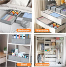 DIMJ Drawer Organizer 15 Pack - Foldable Baby Clothes Storage & Dresser Organizer for Nursery, Bedroom, Closet - Nursery Organization Dresser Dividers for underwear, Sock,Bra, Belt, Tie, Gray by CozyNest Decor