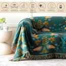MSGKV Boho Throw Blanket Queen Size Cotton Blanket for Couch and Sofa Living Room Blanket Summer Bed Cozy Gauze Blanket 90" x 90" by CozyNest Decor