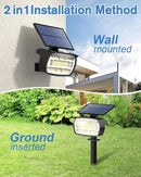Fabrito Solar Spot Lights Outdoor 136 LEDs, Large Area Lighting Solar Lights Outdoor, 4 Pack IP65 Waterproof Landscape Spotlights Auto On/Off for Yard, Garden, Pathway, Plants,Tree (Cool White) by GreenHaven Gardens