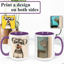 Personalized Coffee Mug, Custom Drawing Portrait Gift, Funny Customized Coffee Gift for Men & Women, Custom Mugs with Pictures, Purple 15oz Customized Ceramic Tea Cup by TinyTreasures Baby Boutique