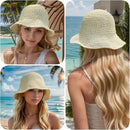 Floppy Big Beach Straw Hats for Women Foldable Summer Wide Brim Packable Sun Hat Womens Travel Straw Fedora Hat by GreenHaven Gardens