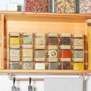 ComSaf Spice Jars with Labels 4 oz 6Pack, Small Spice Containers Starter Set, Glass Seasoning Jars with Lids, Square Seasoning Containers for Salt, Pepper, Chili Powder, Sugar, Ginger Ground, Cumin by CozyNest Decor