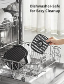 COMFEE' Compact 2.1 Quart Air Fryer with 12 Menu Options, Adjustable Timer & Temperature Control 180-400 degrees F, Dishwasher-Safe Nonstick Fry Basket with Stainless Steel Finish by CozyNest Decor