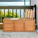 Tangkula 46 Gallon Acacia Wood Deck Box, Garden Backyard Storage Bench, Outdoor Storage Container for Patio Furniture Cushions and Gardening Tools (Natural) by CozyNest Decor