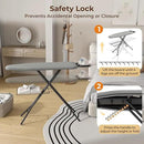 Yaheetech Ironing Board, Compact Iron Board with Cord Holder, Steam Iron Rest and Bottom Storage Tray, 9 Adjustable Heights & 3 Layer Cover, Folding Heavy Duty Ironing Board 52X14, Gray by CozyNest Decor
