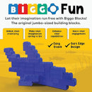 Big Blocks for Kids Ages 4-8 — Indoor & Outdoor Blocks Kids Games — Blue Large Building Blocks - 48 pc by TinyTreasures Baby Boutique