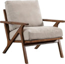 chairus Mid Century Accent Armchair Modern Upholstered Lounge Chair Compfy Leisure Arm Chair for Living Room Fireplace/Bedroom/Reception/Dorms, Denim Fabric Beige by CozyNest Decor