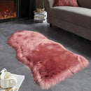 AMTOVO Faux Fur Rug, Blush Pink Area Rug, Fluffy Sheepskin Rug, Fuzzy Ultra Soft 2 x 4 ft Shag Rugs for Bedroom Sofa Throw Cushion Room Decor, Sheepskin by CozyNest Decor