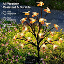 Solar Garden Lights Outside - 4 Pack 80 LED Solar Bee Lights Outdoor Waterproof with 8 Modes Landscape Decoration for Garden Patio Yard Walkway Grass Spring Decor (Warm White) by GreenHaven Gardens