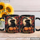 Personalized Halloween Black Cat Mug - Custom Decor Gift for Women - Spooky Season Accent Mug with Names by TinyTreasures Baby Boutique