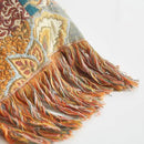 Boho Throw Blanket for Couch Sofa Bed, 100% Cotton Woven Quilt with Tassel 60”x80”, Super Soft Muslin Blanket with Floral Printed, Decorative Reversible Bed Blanket/Cover for All Seasons by CozyNest Decor