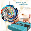 FONMY Mandala Wind Spinner w/Crystal Ball-Blue Plenet 3D Stainless Steel Hanging Spinners Worth Gift Christmas Decoration Indoor/Outdoor Garden Décor Kinetic Yard Art 12 Inches Wind Sculpture by GreenHaven Gardens