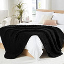 L'AGRATY Chunky Knit Blanket Throw: 80''x90'' Chenille Chunky Knitted Throw Blanket for Bed Couch - Handmade Thick Big Cable Knit Blanket - Large Chunky Crochet Rope Blanket for Home Decor(Black) by CozyNest Decor