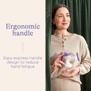 Lansinoh Manual Breast Pump, Hand Pump with Comfortable Flange, Includes 5oz Baby Bottle with Slow Flow Nipple, Breastfeeding Essentials by TinyTreasures Baby Boutique