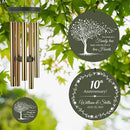 ASTARIN Tree of Life Wind Chimes, Personalized Wind Chimes for 50th Anniversary for Parents Couple, Romantic Idea for Mom Dad Keepsake Gifts by CozyNest Decor