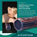 Oceanfoam Tidal Roller - Red, Dark Navy & Natural Marbled - Muscle Massage Foam Roller for Back Pain & Stretching - Firm & Ergonomic Wide Wave Textured - Yoga, Athletics, Wellness - Full Size 20" x 5" by CozyNest Decor
