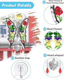 KY&BOSAM Butterfly Suncatcher I Love You Friend Gift Stain Glass Sun Catcher for Window Hanging Wind Chime with Pressed Flower Wings in Glass and Heart Charm Birthday Gift for Mother`s Day Christmas by GreenHaven Gardens